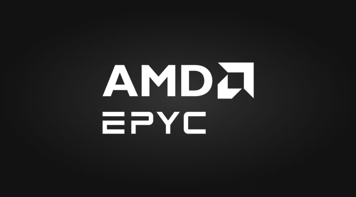 AMD EPYC logo on a dark background